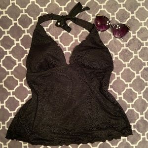 Black Tankini Matching Top and Bottom